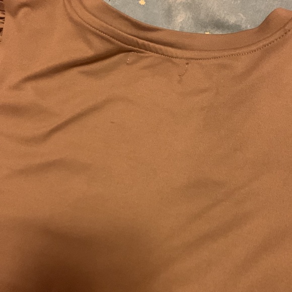 Bustier-styled, ruched long sleeve blouse - Picture 6 of 11